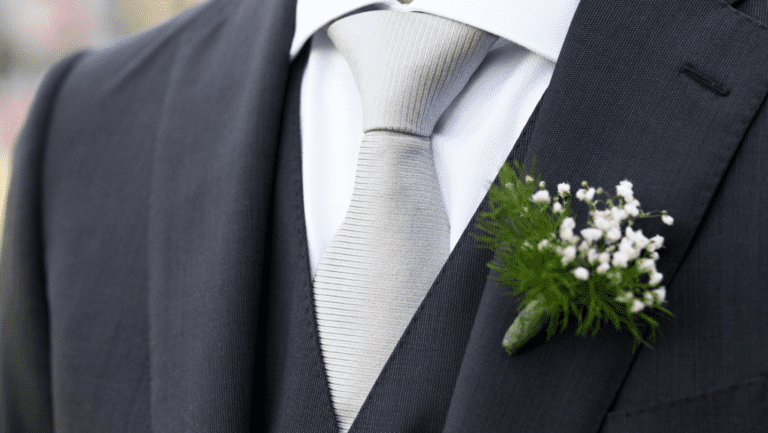 three piece groom's suit