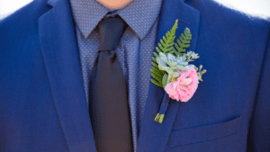 blue groom's suit