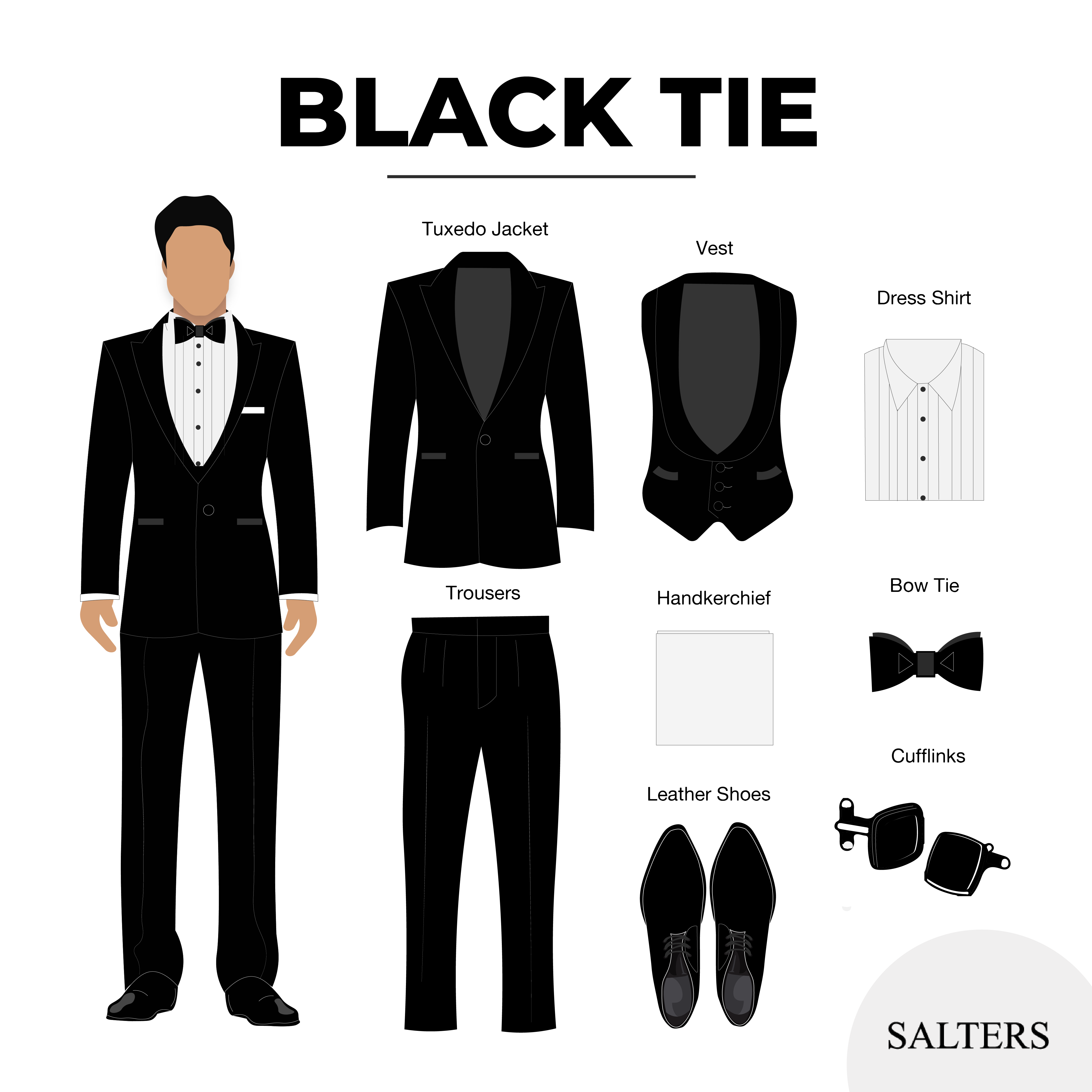 black tie dress code men